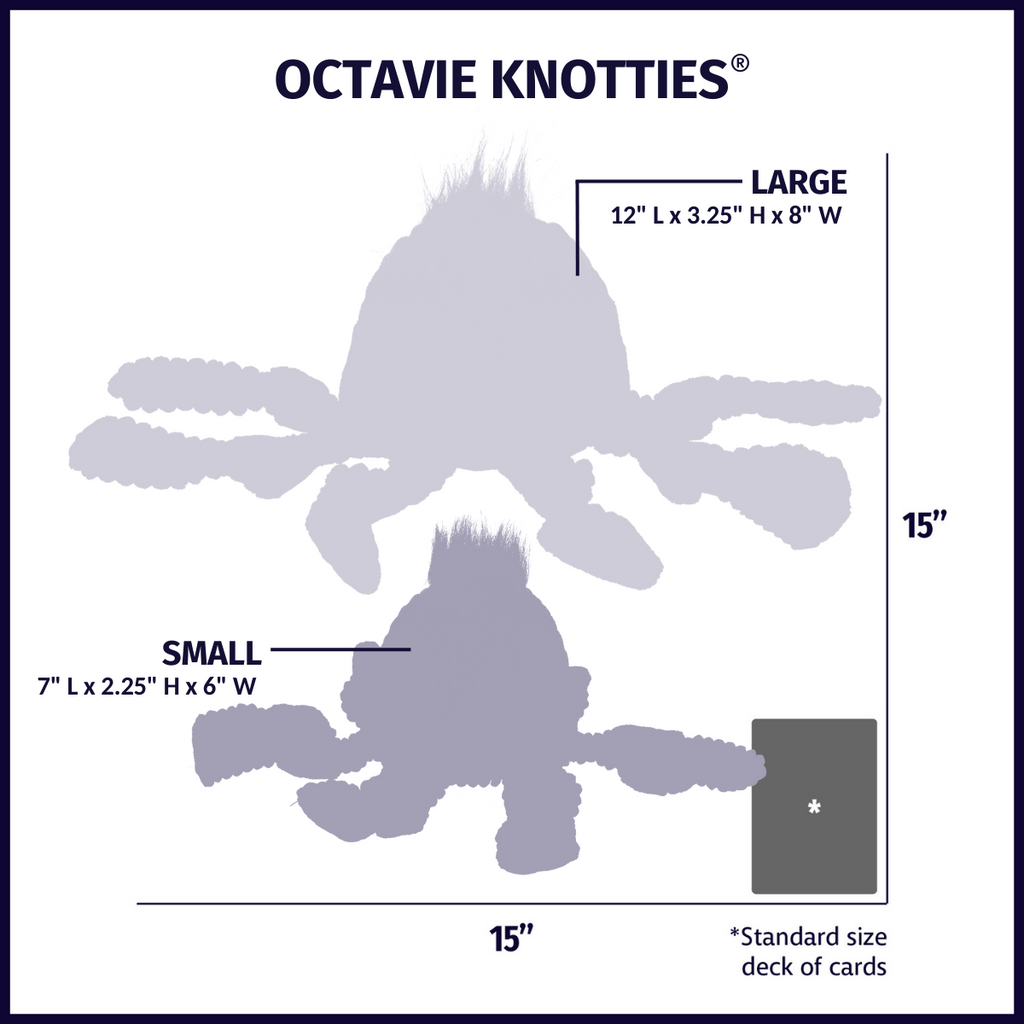 Octavie Octopus Knottie Plush Dog Toy, view 13