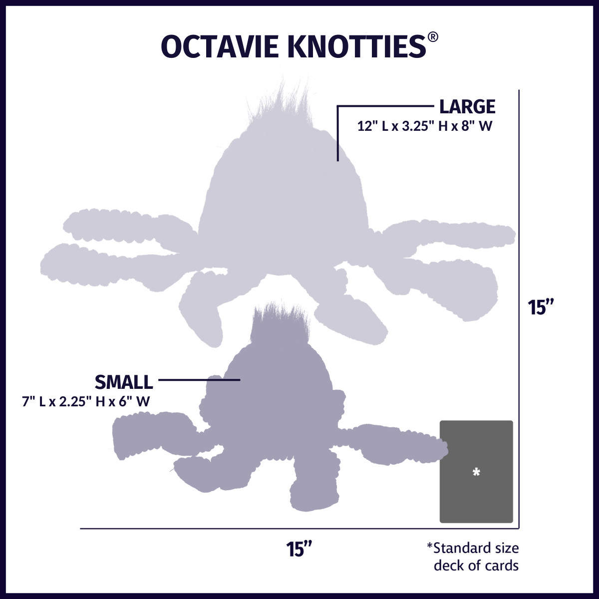 Octavie Octopus Knottie Plush Dog Toy, view 13