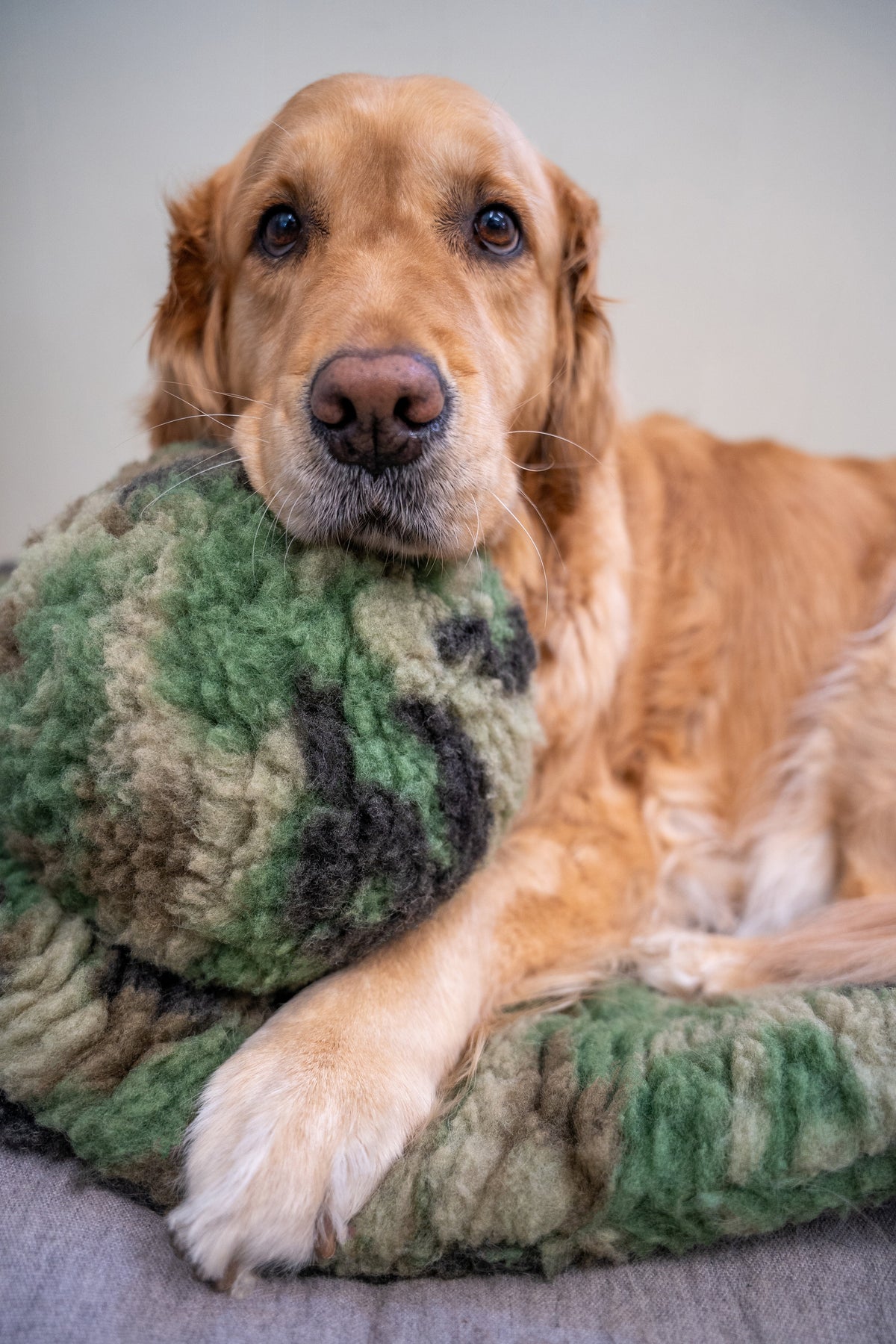 HuggleCause Warrior Canine Connection Camouflage HuggleFleece Plush Ba, detail view