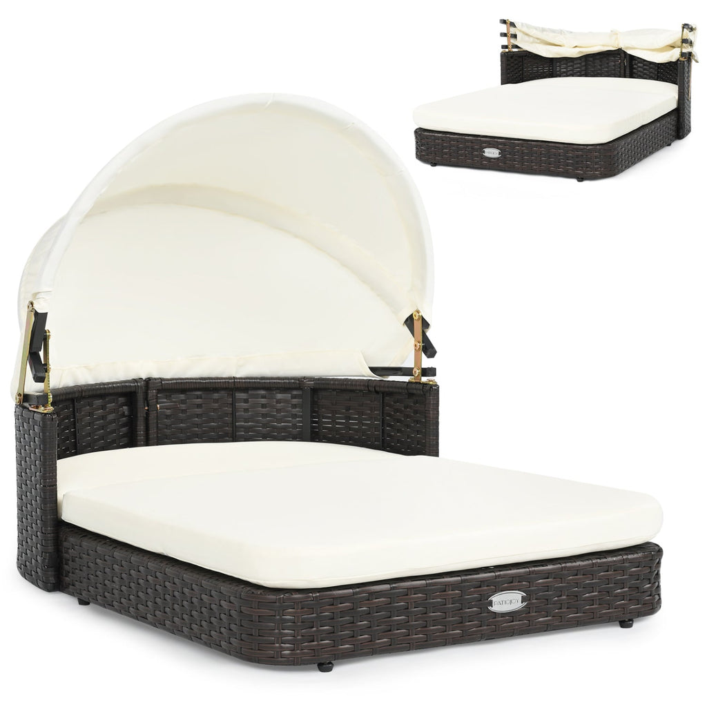 Rattan Pet Daybed with Adjustable Canopy – photo 4 of 8