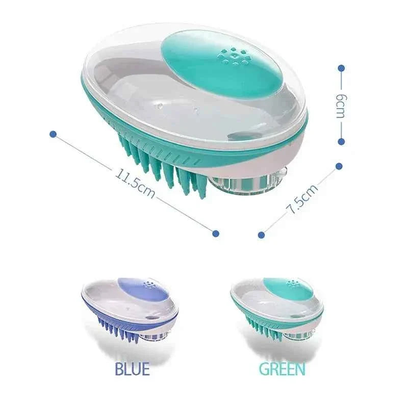 2-in-1 Soft Silicone Pet Bath Brush – Dog & Cat Grooming Massage Comb – alternate view 6
