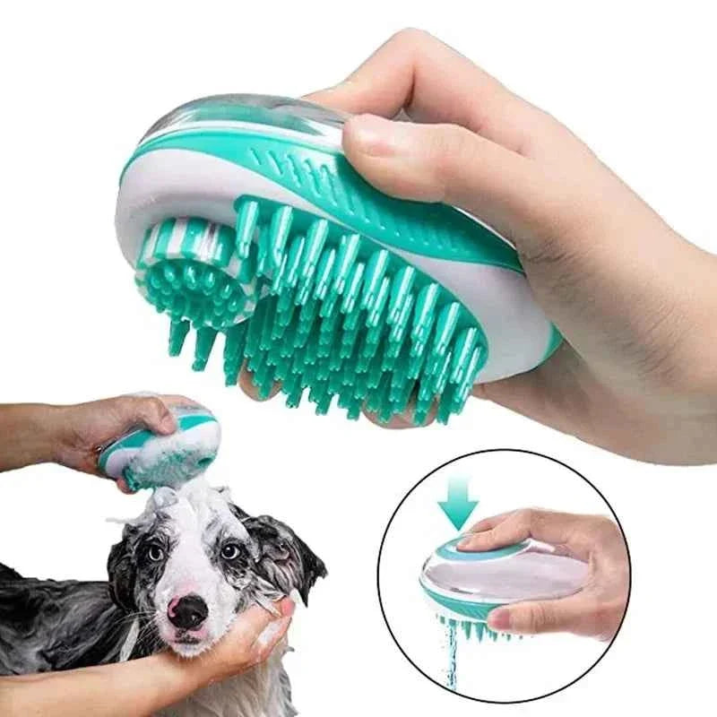2-in-1 Soft Silicone Pet Bath Brush – Dog & Cat Grooming Massage Comb – alternate view 3