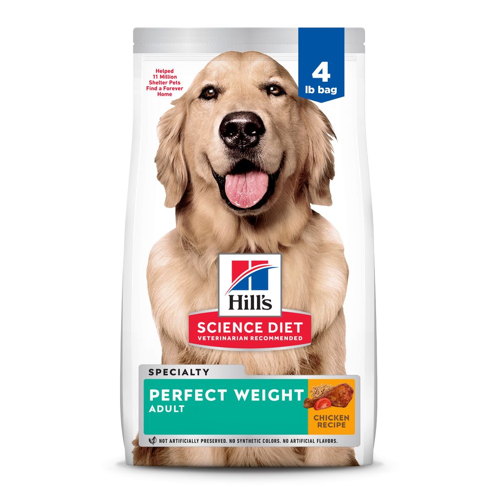 Hill's Science Diet Adult Perfect Weight Chicken Recipe Dry Dog Food Bag – front view