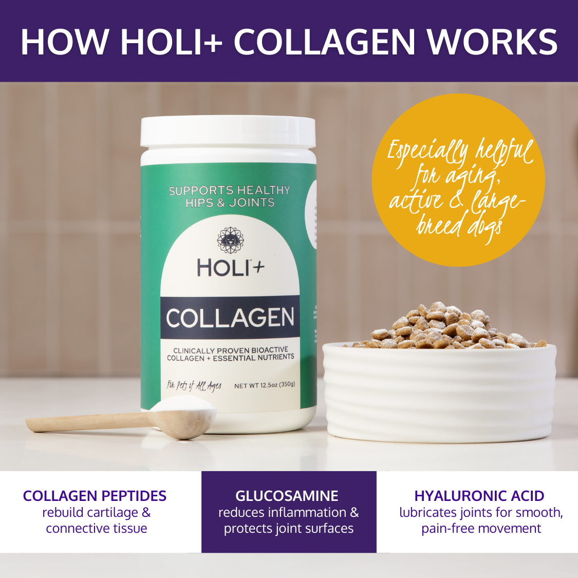 HOLI+ Collagen hip and joint support powder for dogs – photo 4 of 10