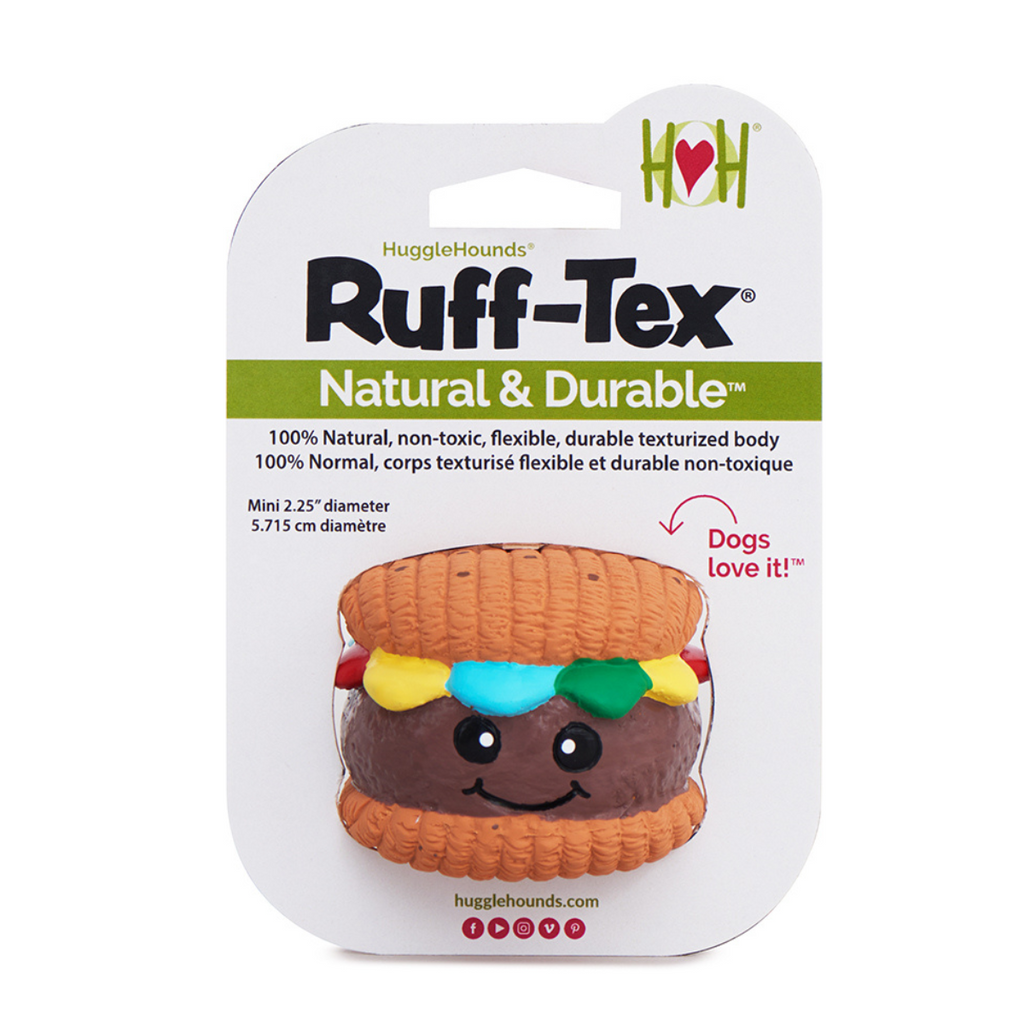 Big Buns Foodies Hamburger Ruff-Tex Latex Ball Dog Toy, alternate view