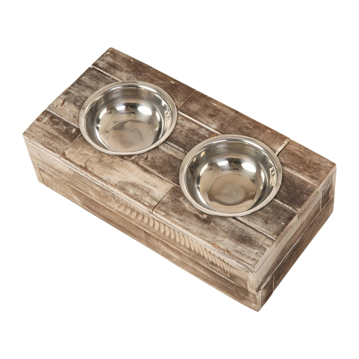 Huntley Pet Elevated Double Bowl Feeder – Reclaimed Wood, Dogs & Cats – alternate view 15