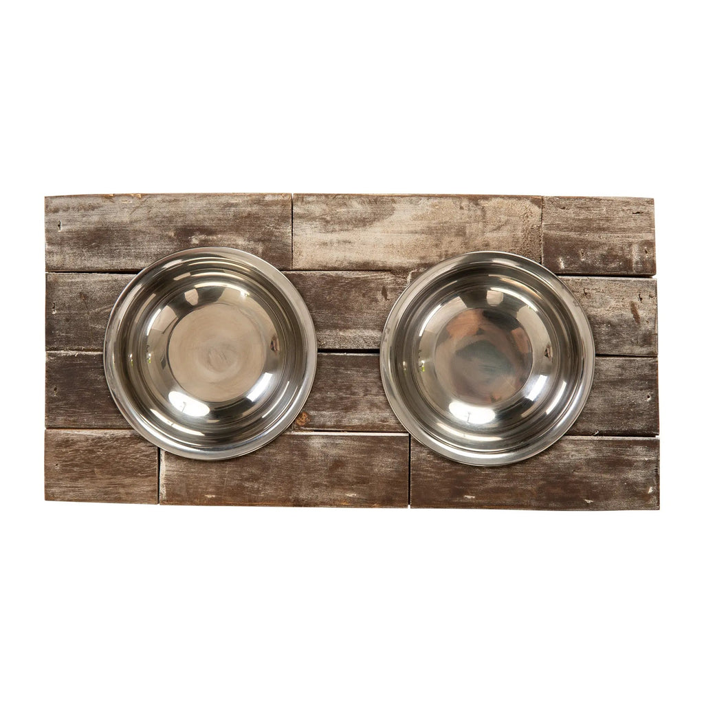 Huntley Pet Elevated Double Bowl Feeder – Reclaimed Wood, Dogs & Cats – alternate view 16