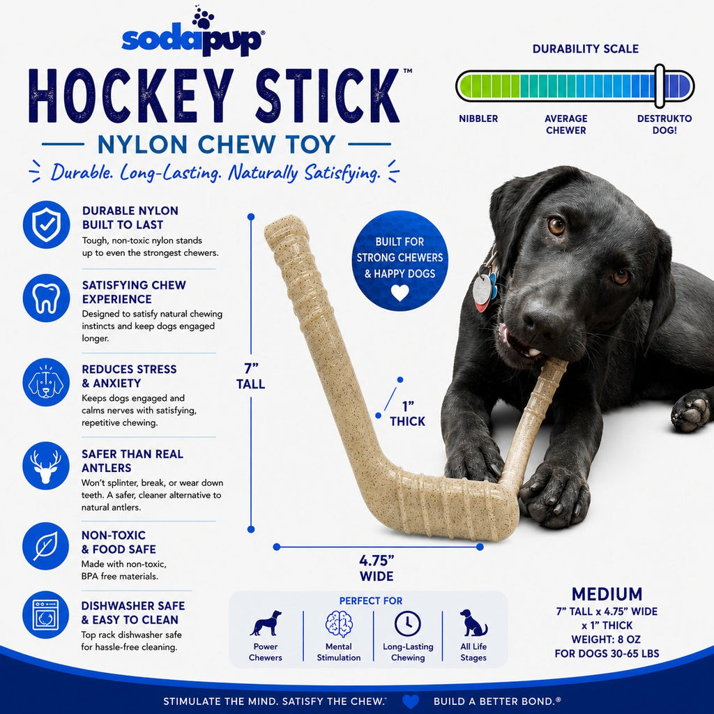 SodaPup Hockey Stick nylon dog chew toy – photo 2 of 9