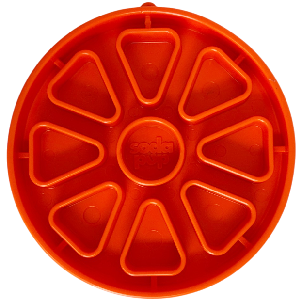 SodaPup Citrus Softie eTray – Shallow Slow Feeder Dog Bowl, USA Made – front view