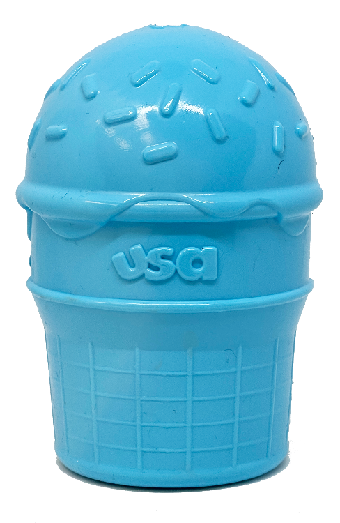 SodaPup Ice Cream Cone blue rubber chew toy and treat dispenser – photo 10 of 10