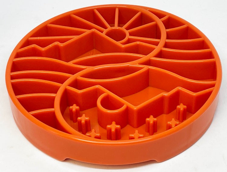 Sun and Moon Shallow Slow Feeder Dog Bowl – Enrichment, USA Made – alternate view 9