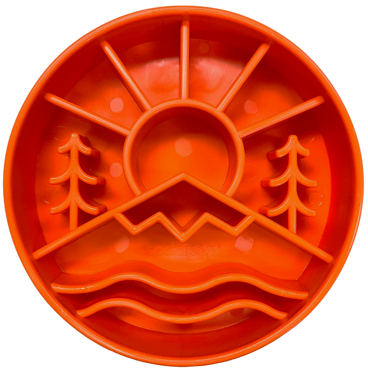 Great Outdoors Slow Feeder Dog Bowl – Enrichment, USA Made – front view