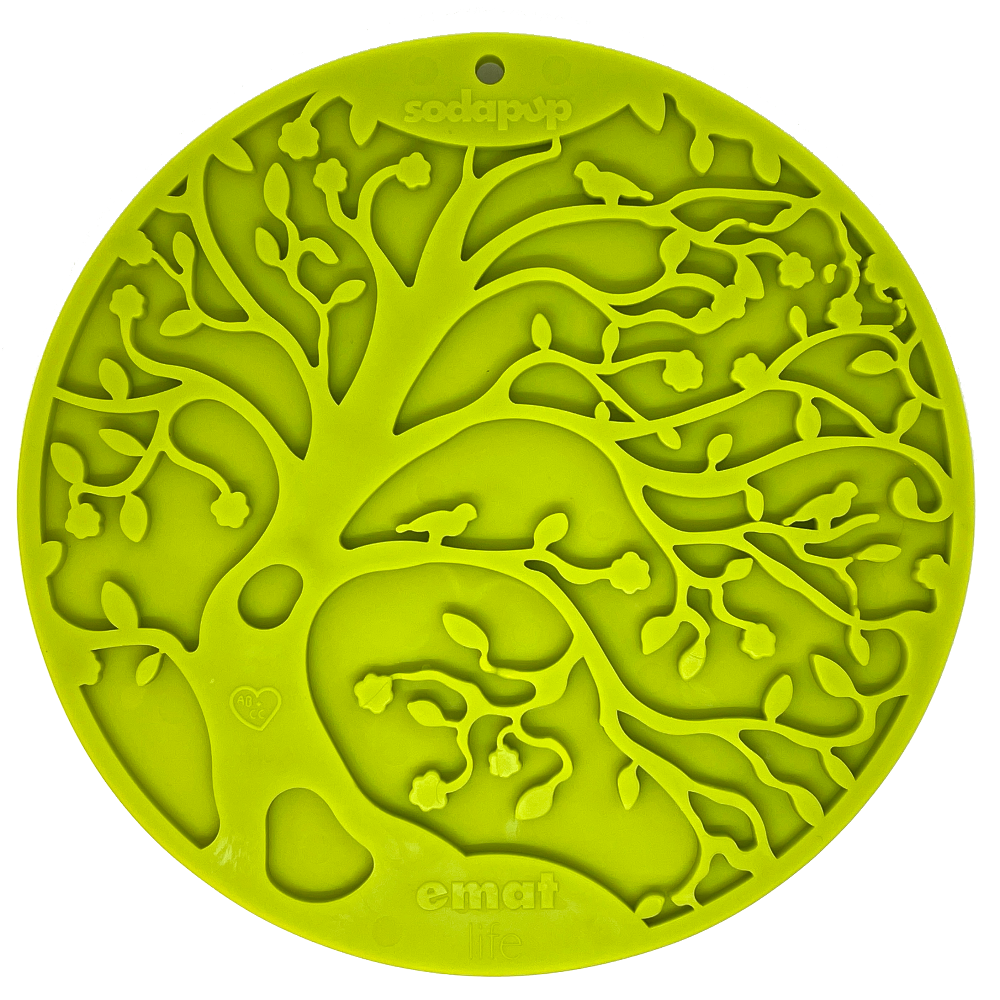 Tree of Life Enrichment Lick Mat – Suction Cups, USA Made – front view