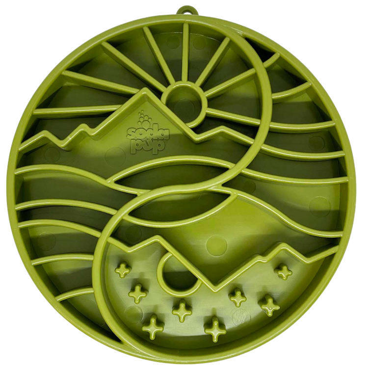Sun and Moon Shallow Slow Feeder Dog Bowl – Enrichment, USA Made – alternate view 3