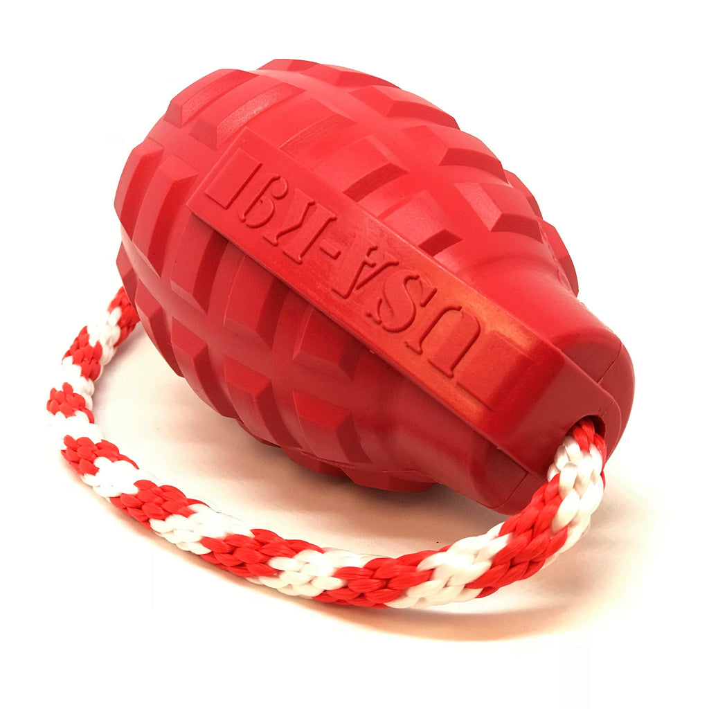 USA-K9 Grenade red rubber reward toy for dogs – photo 6 of 8