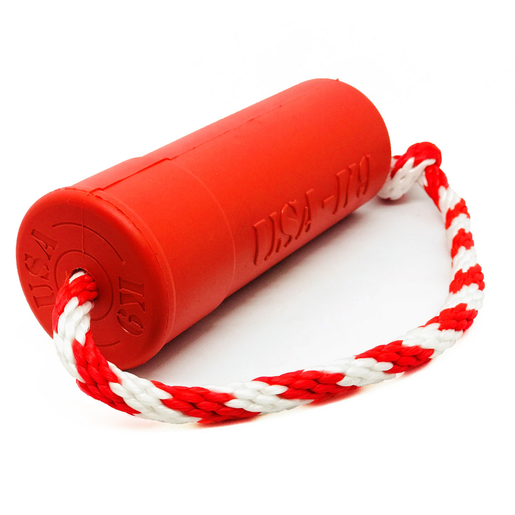 USA-K9 Firecracker red floating rubber training dummy dog toy – photo 9 of 15