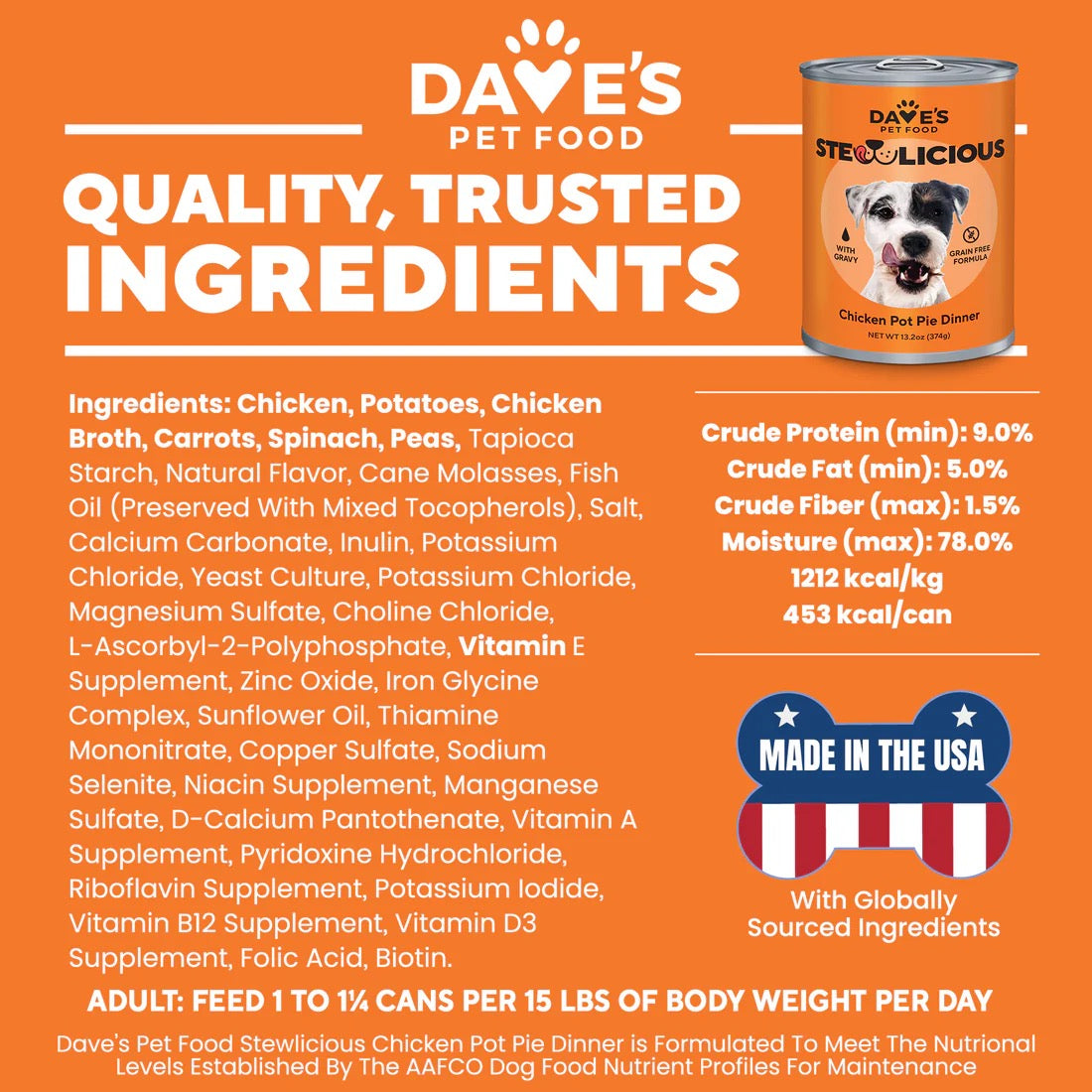 Dave's Stewlicious Chicken Pot Pie Wet Dog Food (13.2oz) – alternate view 3