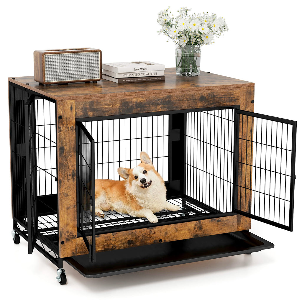 Industrial Dog Kennel with Flip-Up Top and 3 Lockable Doors – photo 4 of 9
