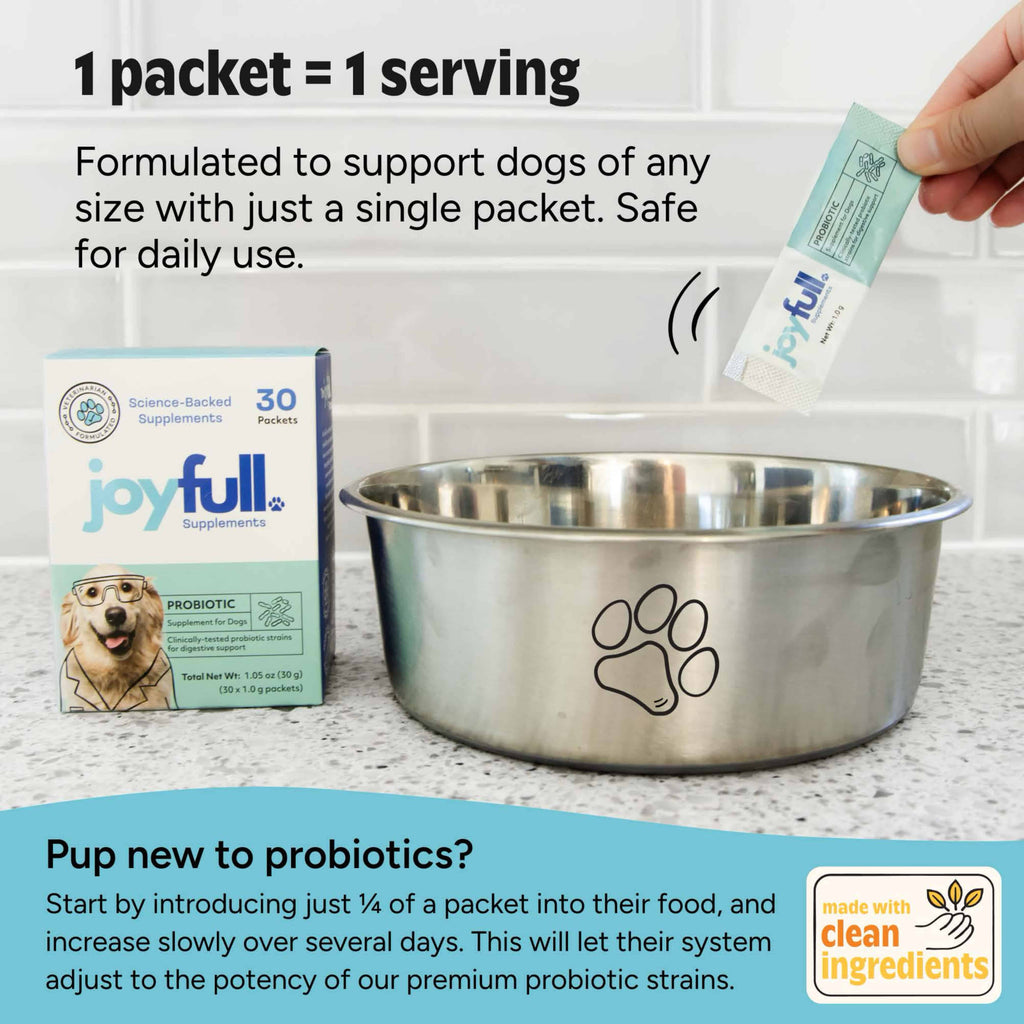 JoyFull Happy Guts Duo prebiotic treats and probiotic packets for dogs – photo 7 of 8