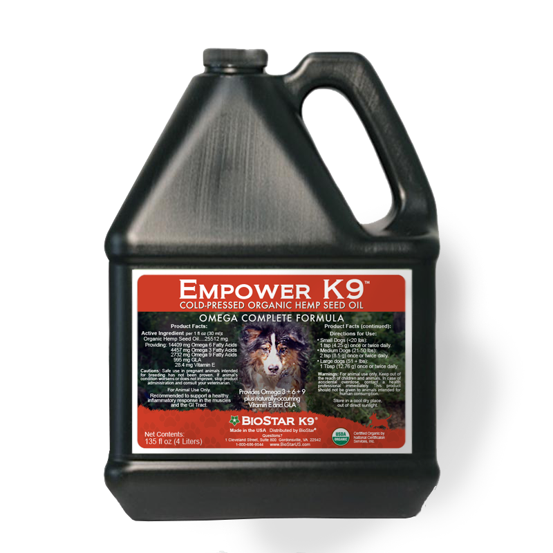 BioStar Empower K9 hemp seed oil bottle for dogs – photo 3 of 3