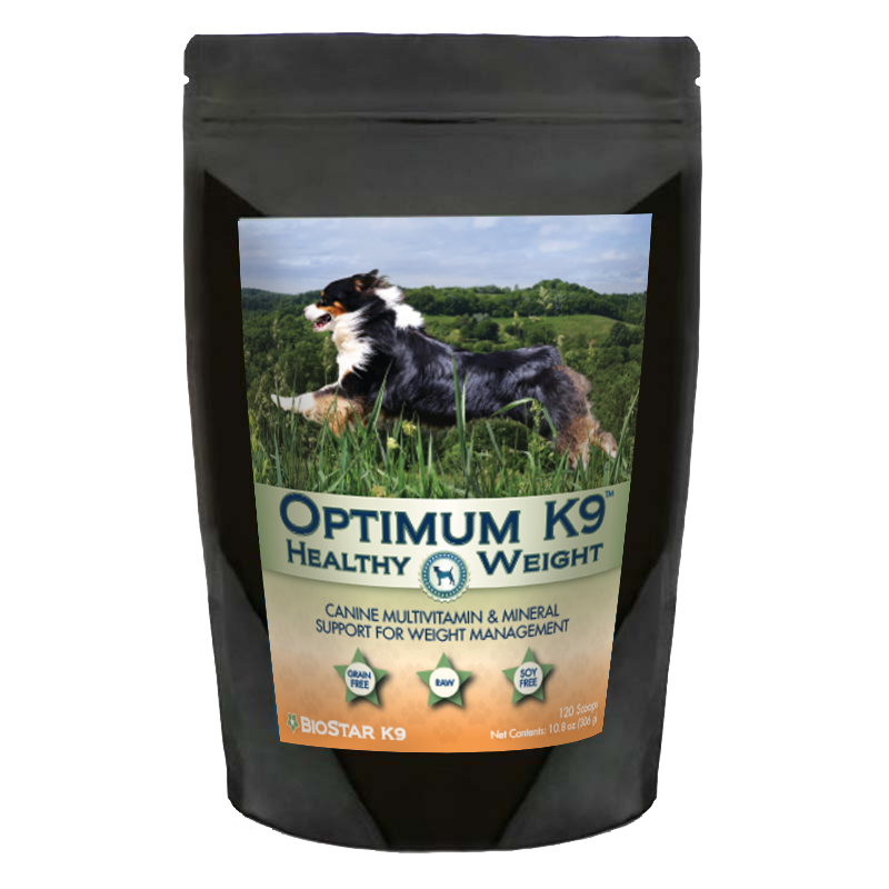 Optimum K9 Healthy Weight Supplement for Dogs – front view