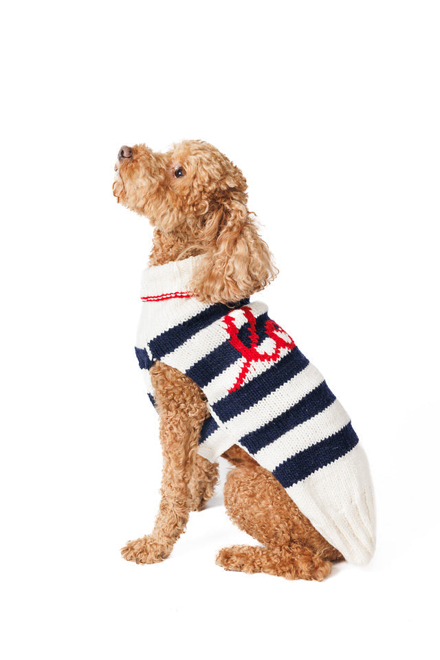 Love Note Dog Sweater 100 Percent Natural Wool with Red Love Script – photo 2 of 7