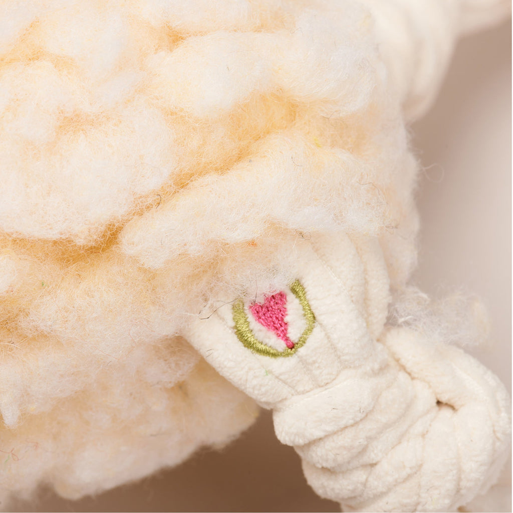 Louise Lamb HuggleFleece FlufferKnottie Plush Dog Toy, lifestyle