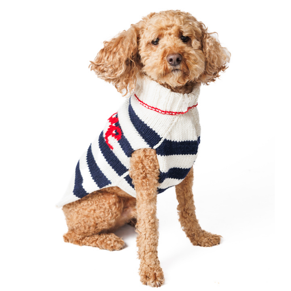 Love Note Dog Sweater 100 Percent Natural Wool with Red Love Script – photo 3 of 7