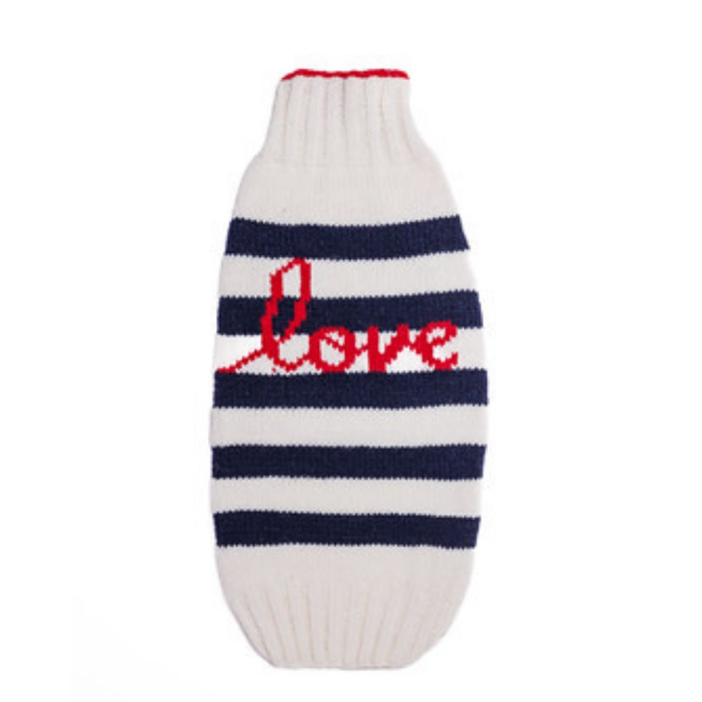 Love Note Dog Sweater 100 Percent Natural Wool with Red Love Script – photo 7 of 7