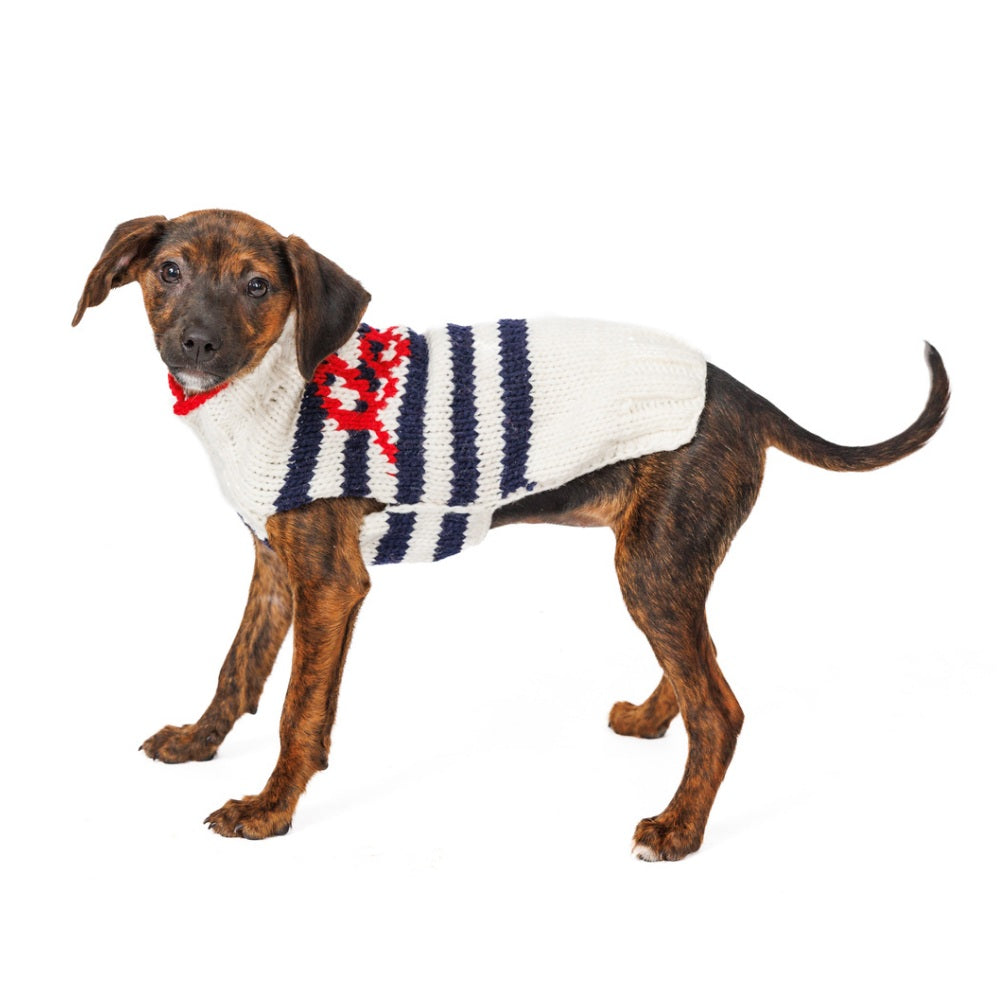 Love Note Dog Sweater 100 Percent Natural Wool with Red Love Script – photo 4 of 7