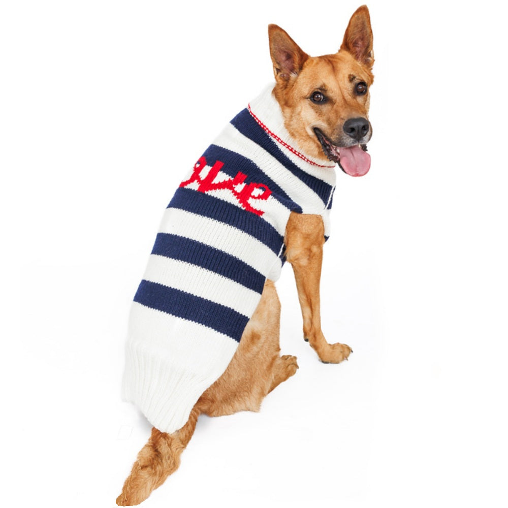 Love Note Dog Sweater 100 Percent Natural Wool with Red Love Script – photo 5 of 7