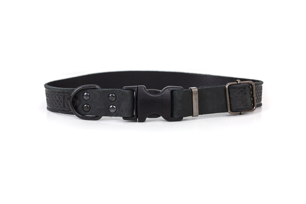 Celtic Sport Quick-Release Leather Dog Collar – alternate view 2