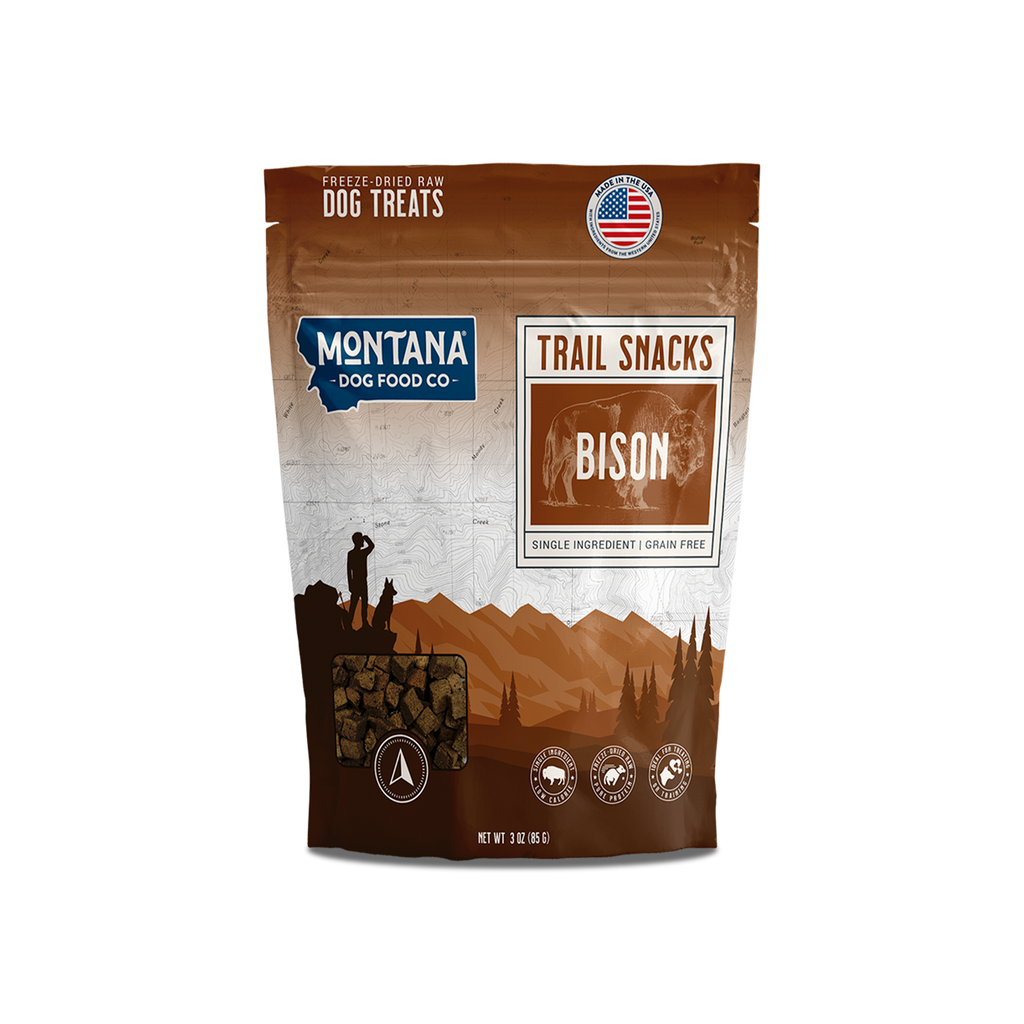 Bison Liver Freeze-Dried Raw Trail Snacks (Treats) for Dogs 3oz – front view