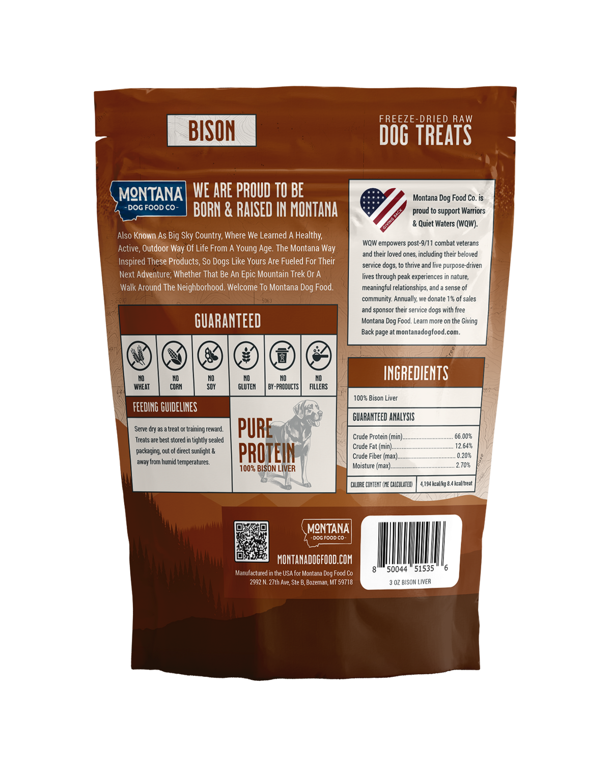 Bison Liver Freeze-Dried Raw Trail Snacks (Treats) for Dogs 3oz – alternate view 2