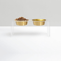 Hiddin Medium Gold Lucite Feeder – Elevated Bowls – alternate view 2