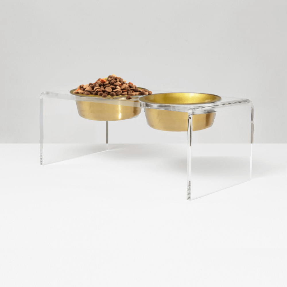 Hiddin Medium Gold Lucite Feeder – Elevated Bowls – alternate view 6
