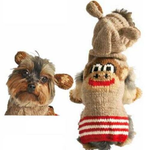 Monkey Hoodie Dog Sweater Sock Monkey Style – photo 1 of 6