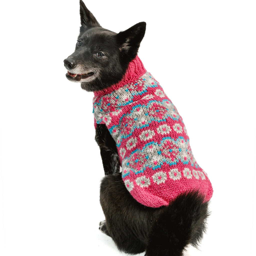 Alpaca Rose Fairisle Dog Sweater Rose Fair Isle in Wool and Alpaca – photo 2 of 6