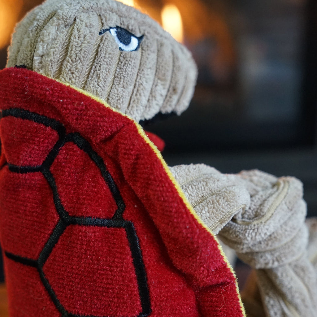 Ncaa University of Maryland Testudo the Terrapin Knottie Plush Dog Toy, close-up