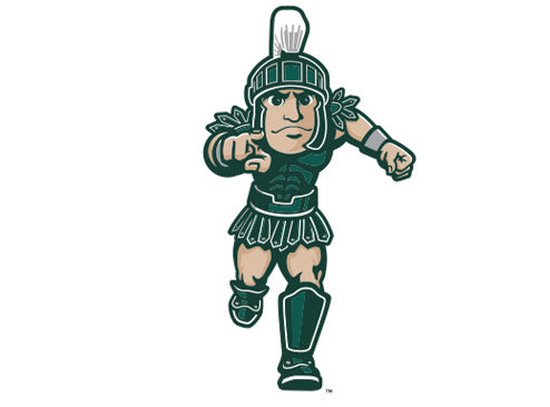 Ncaa Michigan State University Sparty Knottie Plush Dog Toy, back view