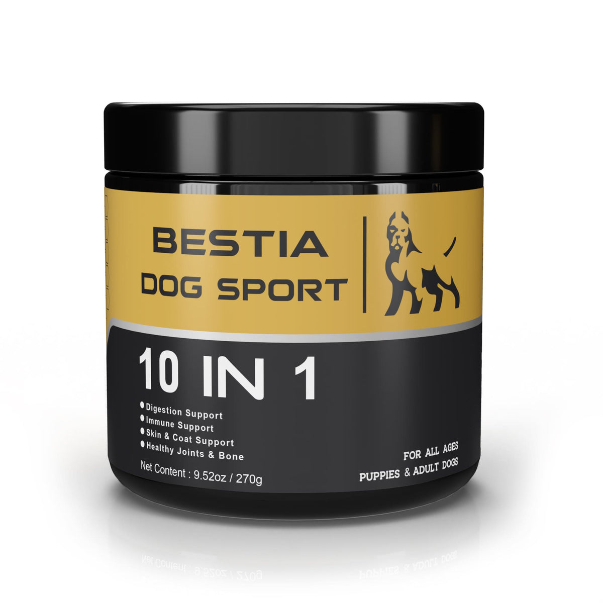 BDS 10 in 1 Dog Food Supplement – front view