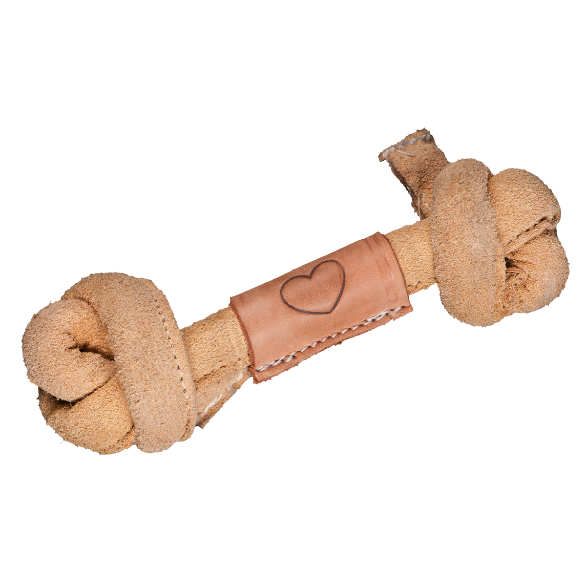 Huggle-Hide Natural Leather Bone Dog Toy 3 Pack