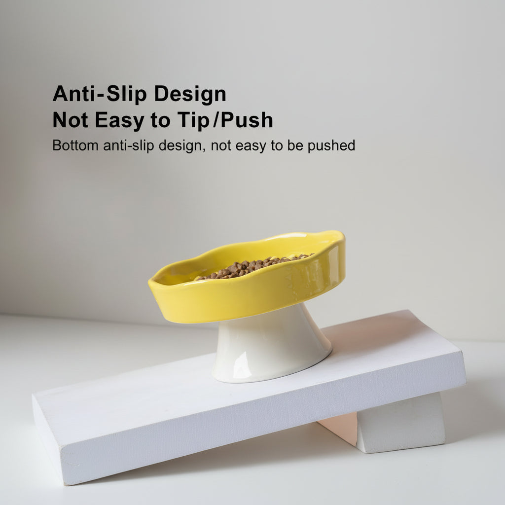 Ceramic Elevated Slow Feeder Bowl for Dogs & Cats – alternate view 6