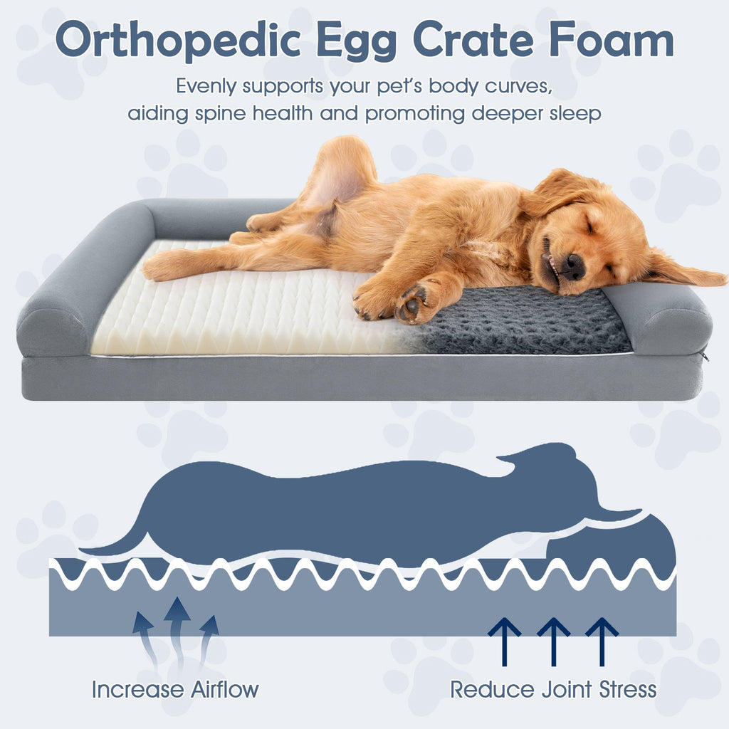 Orthopedic Egg Crate Foam Dog Bed Sofa – photo 21 of 24