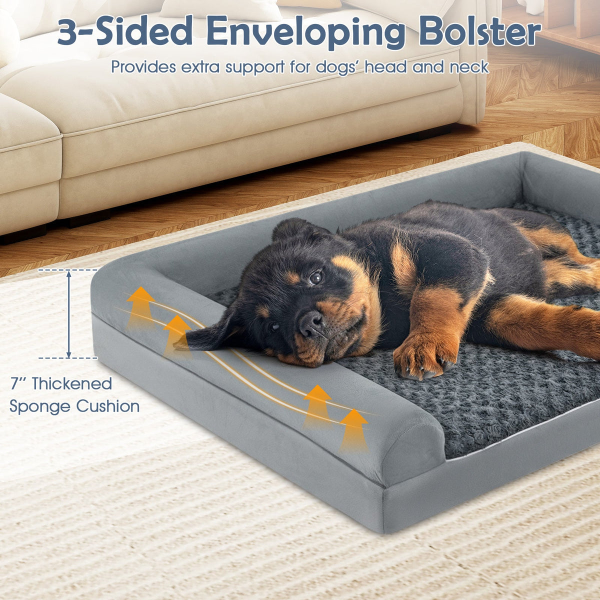 Orthopedic Egg Crate Foam Dog Bed Sofa – photo 24 of 24
