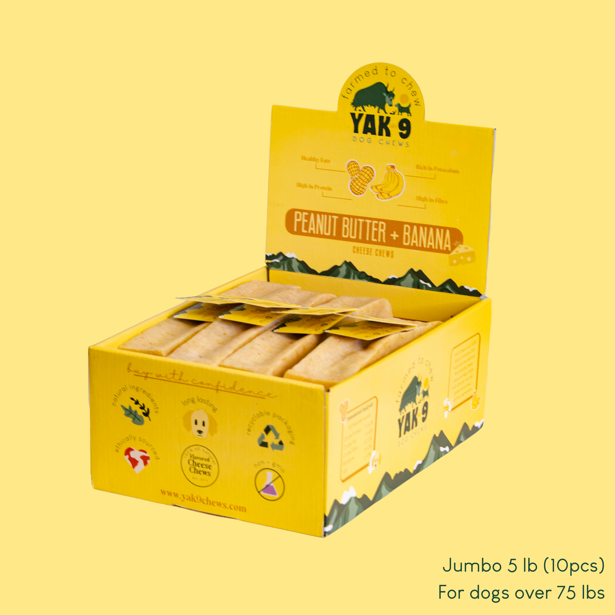 Yak9 Peanut Butter Banana Chews for Dogs – alternate view 13
