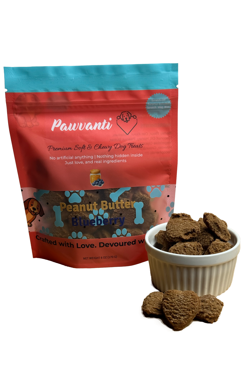 Peanut Butter Blueberry Soft and Chewy Dog Treats – alternate view 4