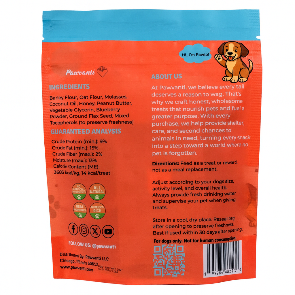 Peanut Butter Blueberry Soft and Chewy Dog Treats – alternate view 2