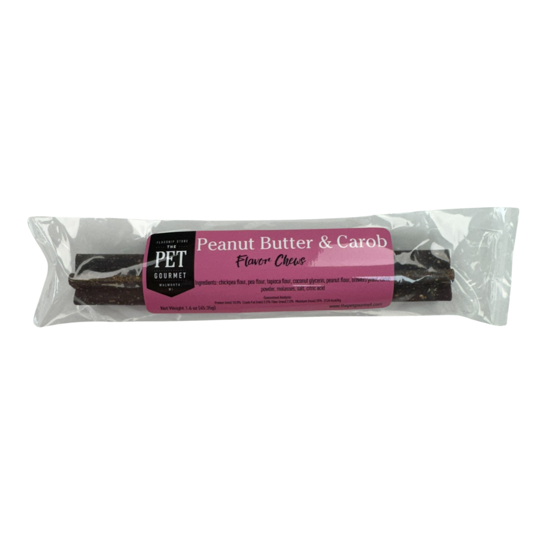 Peanut Butter Carob Gourmet Chew Stick for Dogs  Single