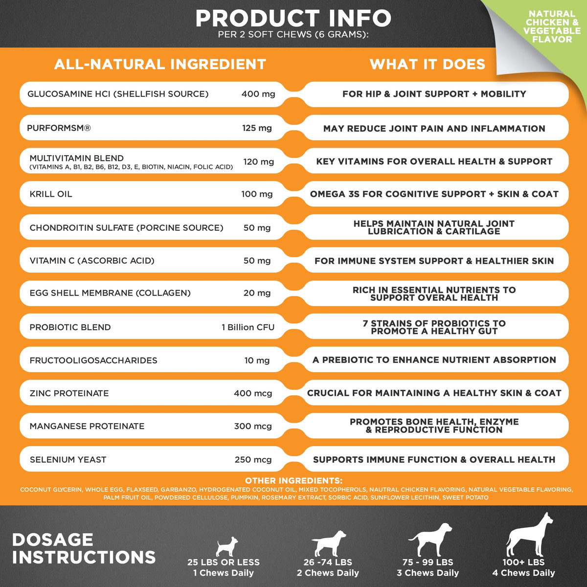10 in 1 Multivitamin Chews for Dogs (Chicken Flavor) – alternate view 5